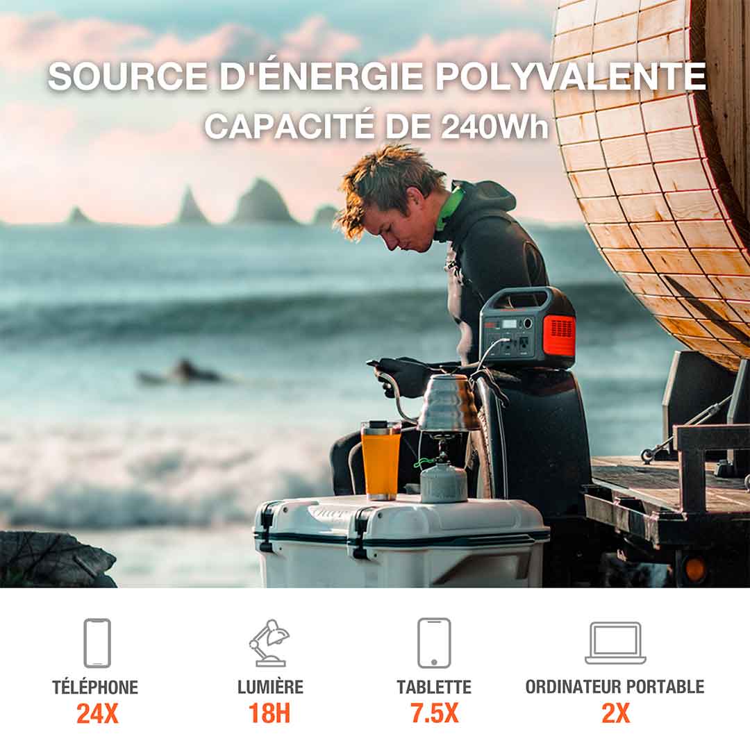 Jackery Explorer 240 station énergique portable (Reconditionné) - Image 4