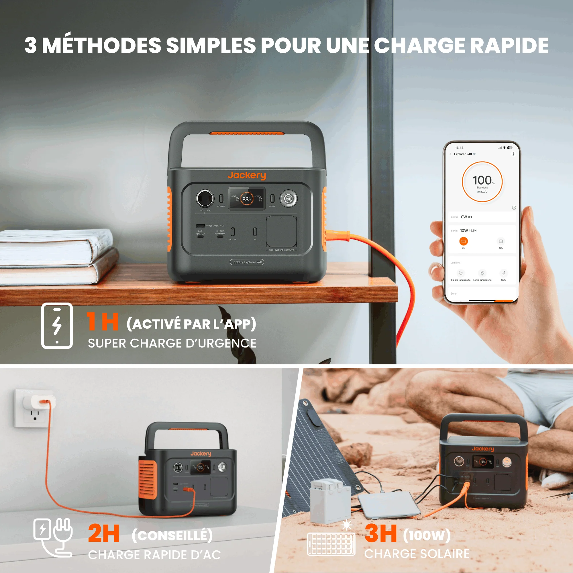 Jackery Explorer 240 v2 Station électrique portable - Image 5