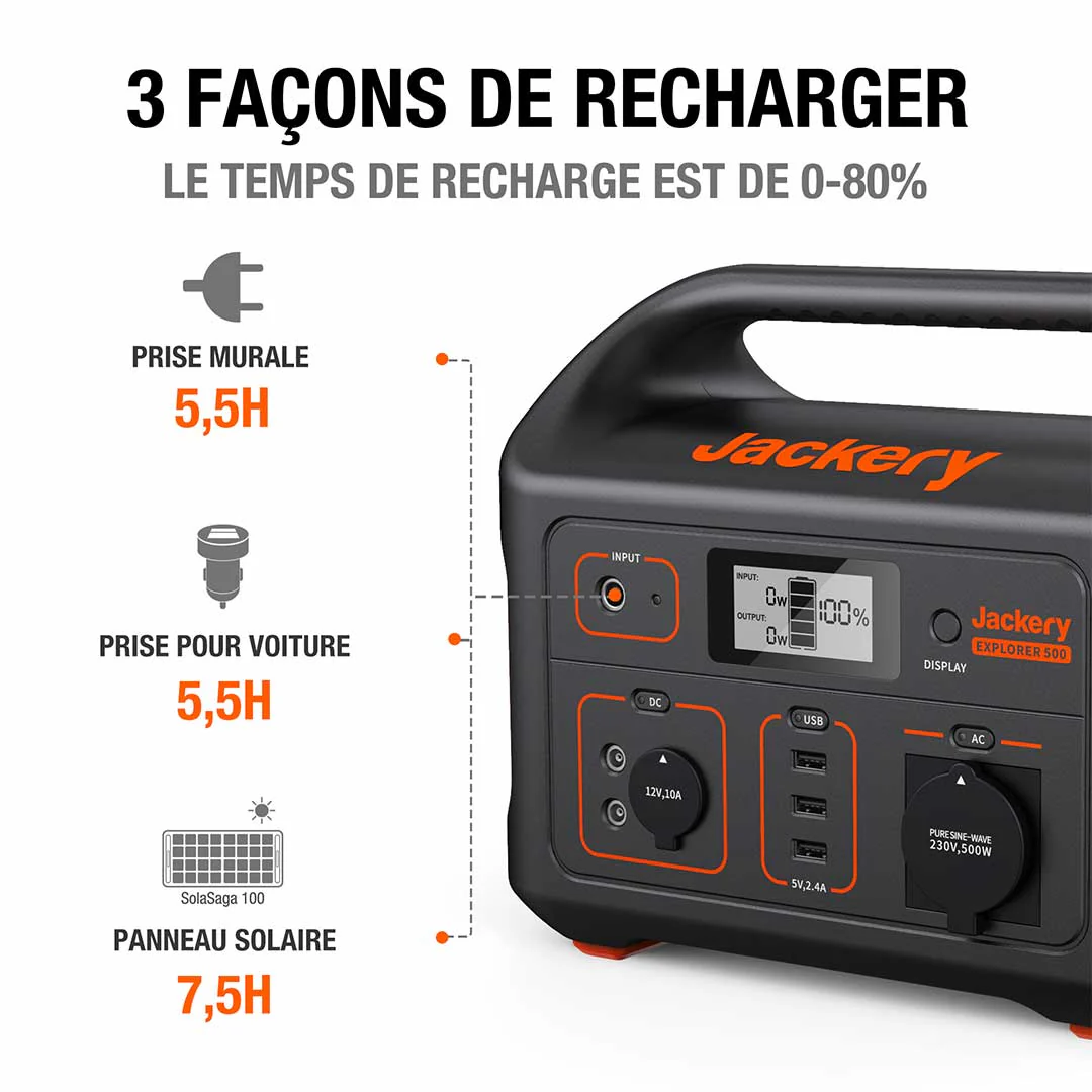 Jackery Explorer 500 station  énergique portable - Image 3